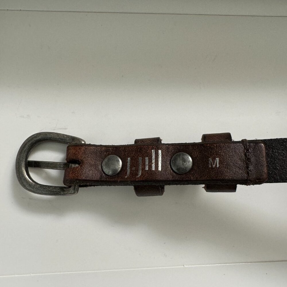 J Jill narrow brown leather belt - Picture 2 of 5